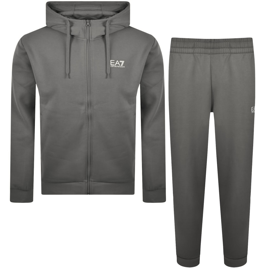 EA7 Emporio Armani Logo Tracksuit Grey | Mainline Menswear us